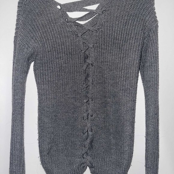 Grey knit sweater - Picture 2 of 3